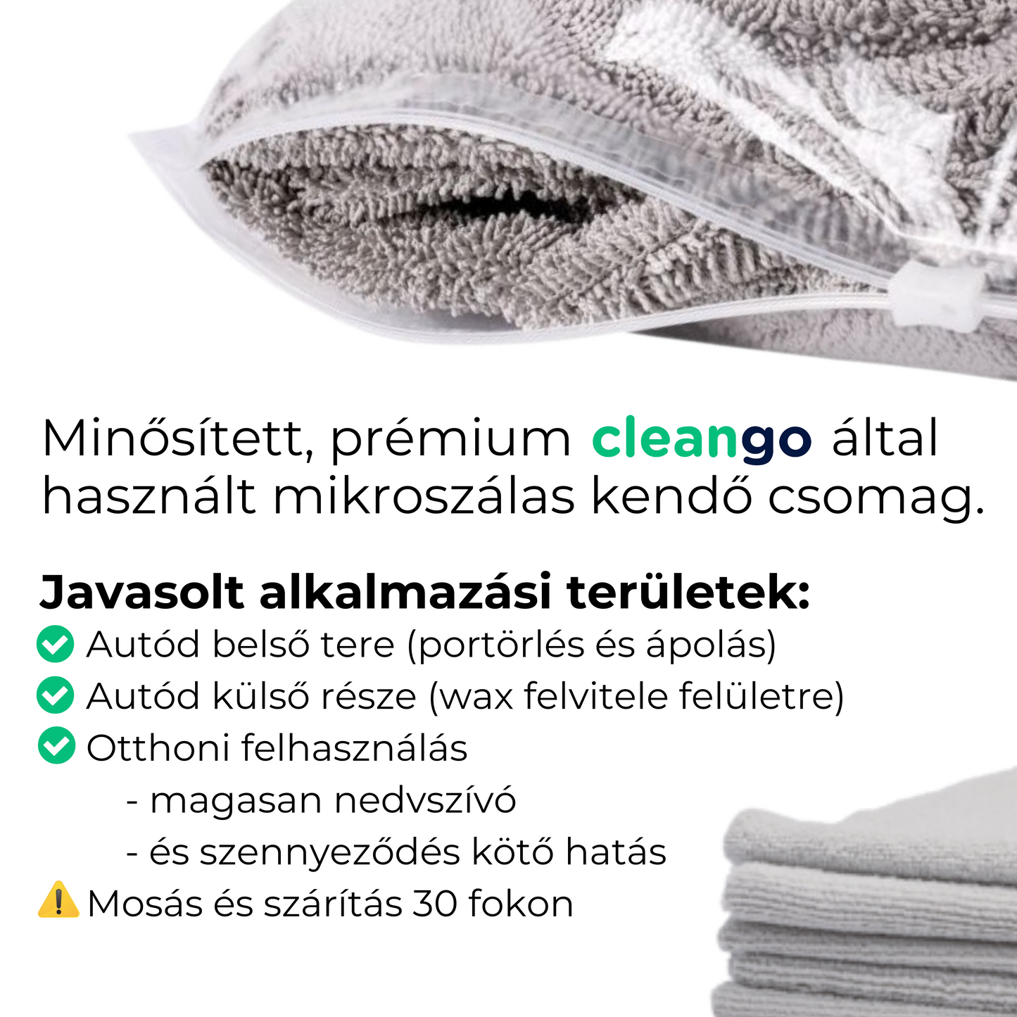 Cleango Mikroszálas Törlőkendő (5db)